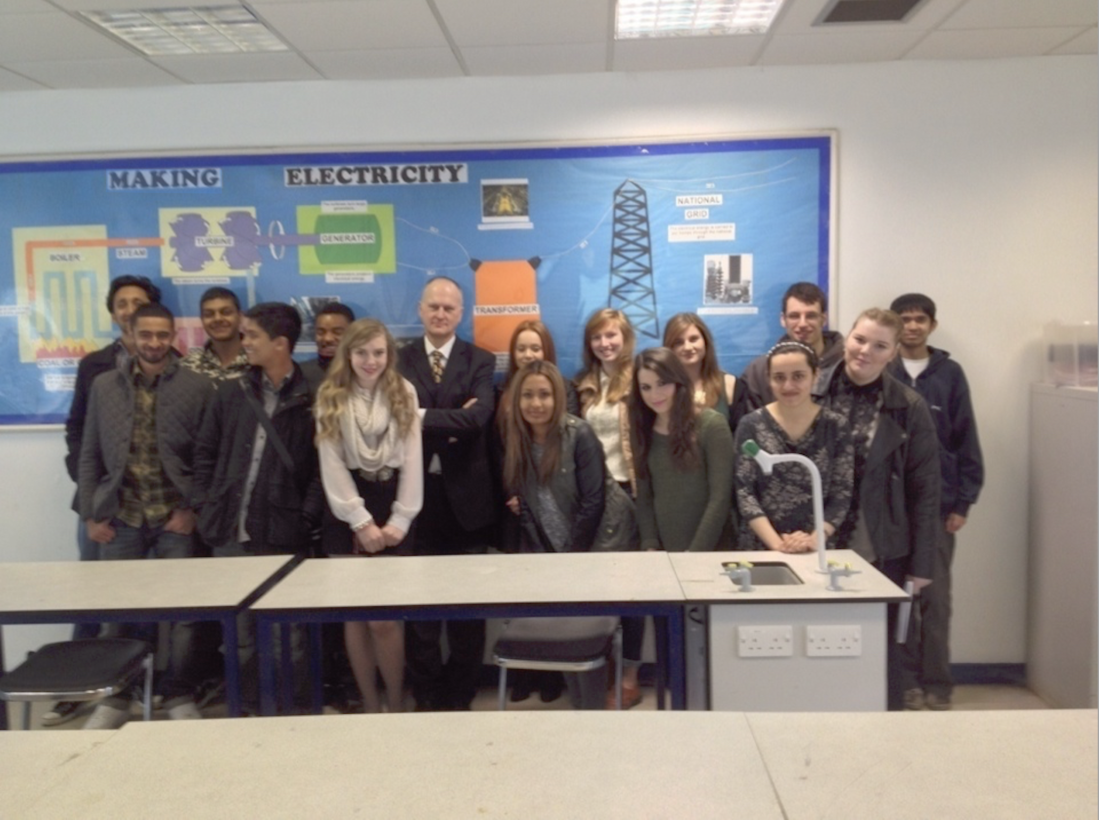 As a (relatively) young upstart in my Sixth Form chemistry class. At the back as usual (2013) 