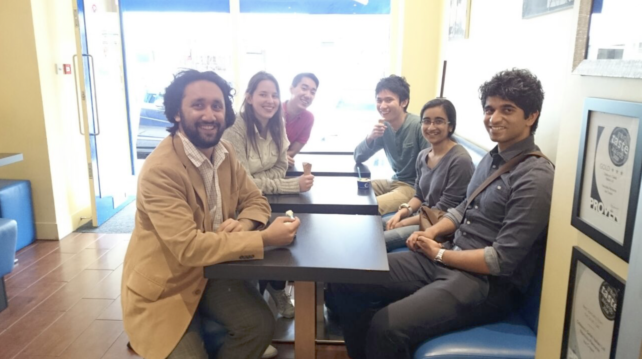 Celebrating the end of final-year exams with ice cream! (Jul 2016) 